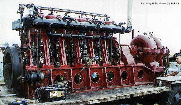(old fire station 6 cyl pump engine)
