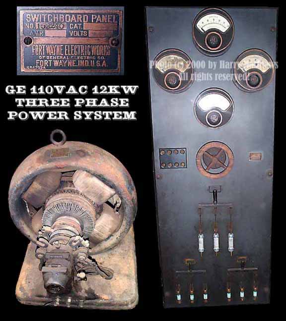 General Electric Generator and Slate Switch Panel